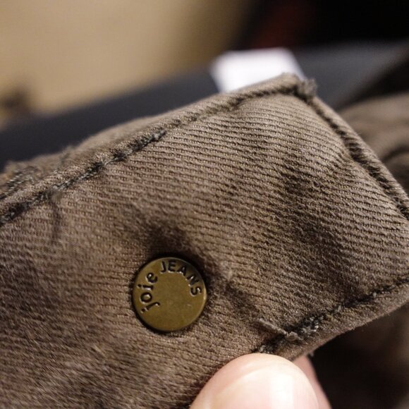 Joie Utility Cargo Skinny Pants Women’s 29 Olive Brown Zip Pocket Casual - Picture 14 of 15